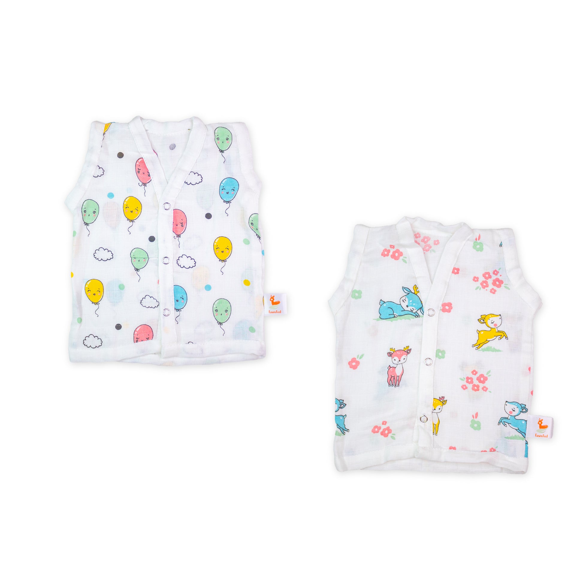 Combination of Balloon Print And Fawn Print Bamboo Jhabla (Pack of 2)
