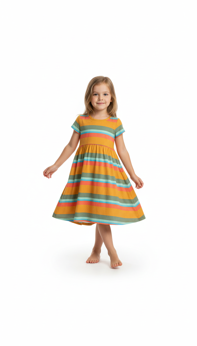 Goldenrod stripe dress