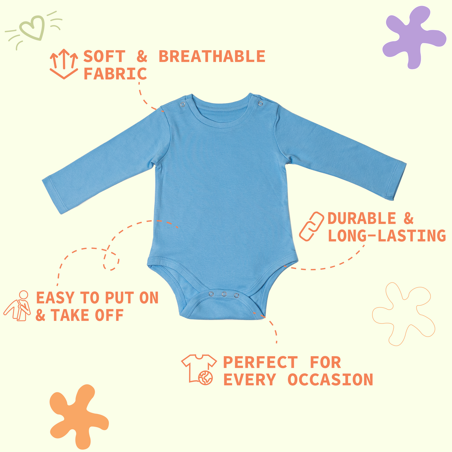 Combination of 3 - Onesies Blue stripes, Blue solids and all over Aeroplane print