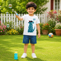 Blue Dalmatian Dog Kids T-Shirt