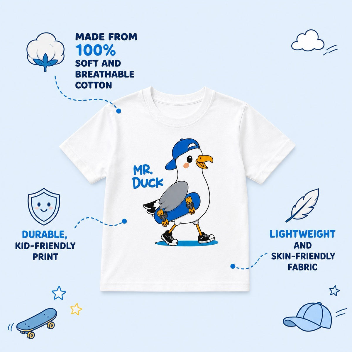 Bold Mr. Duck Kids T-Shirt