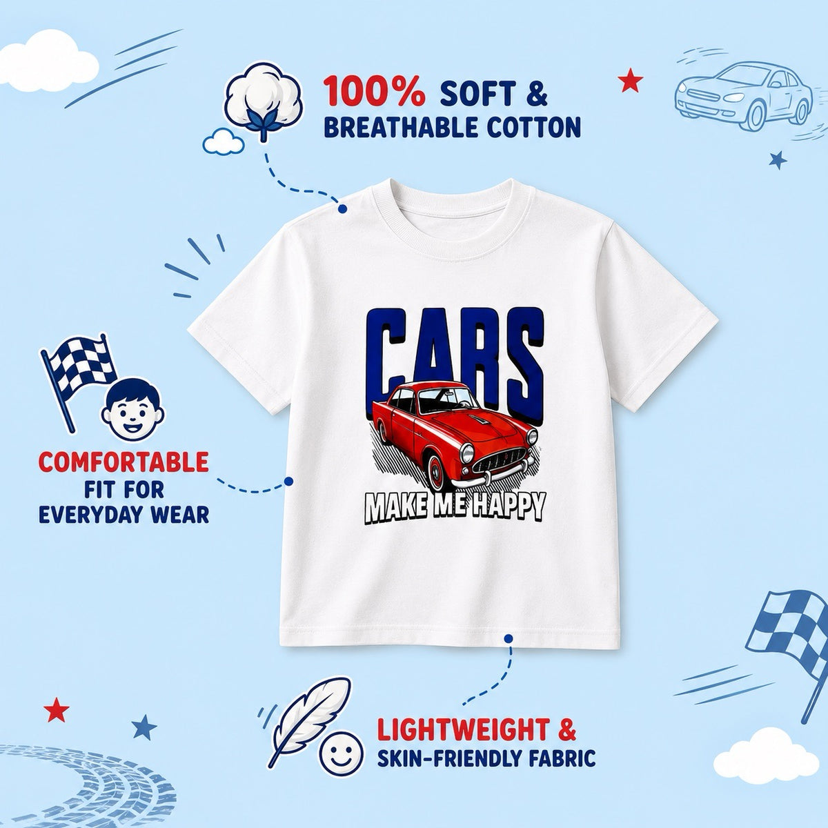 Car Print Kids T-Shirt