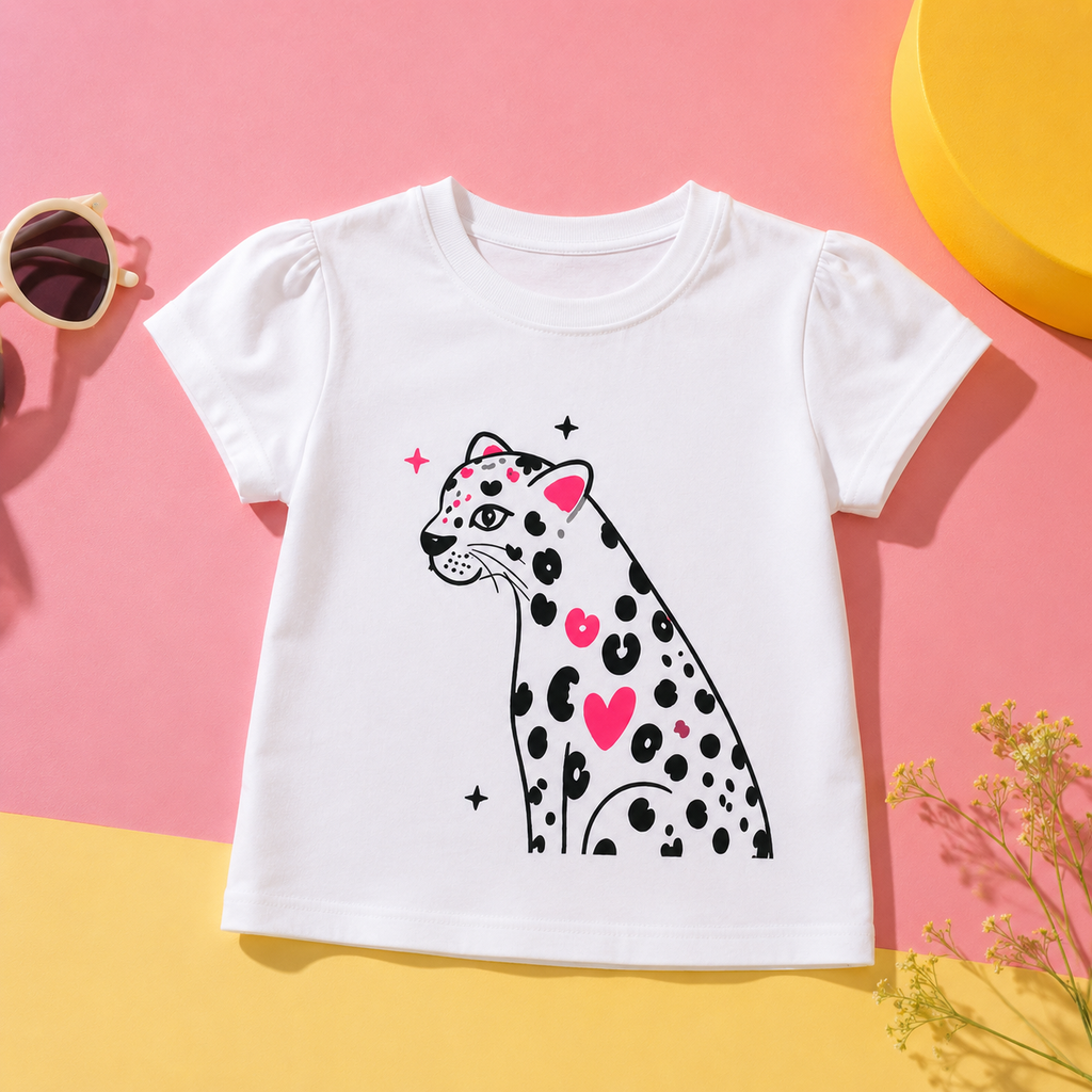 Leopard Silhouette Kids T-Shirt – 100% Cotton
