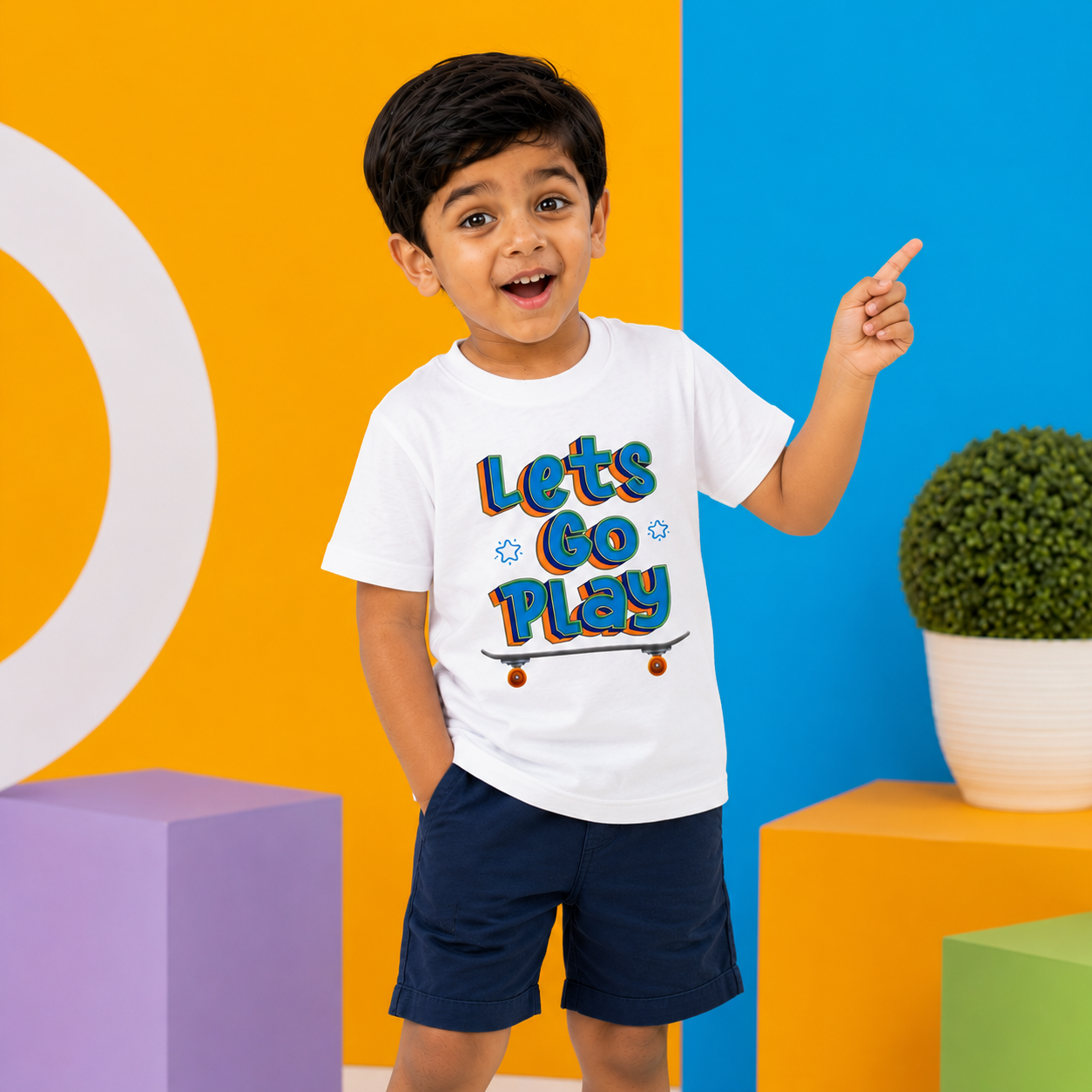 LET’S GO PLAY Kids T-Shirt - 100% Cotton