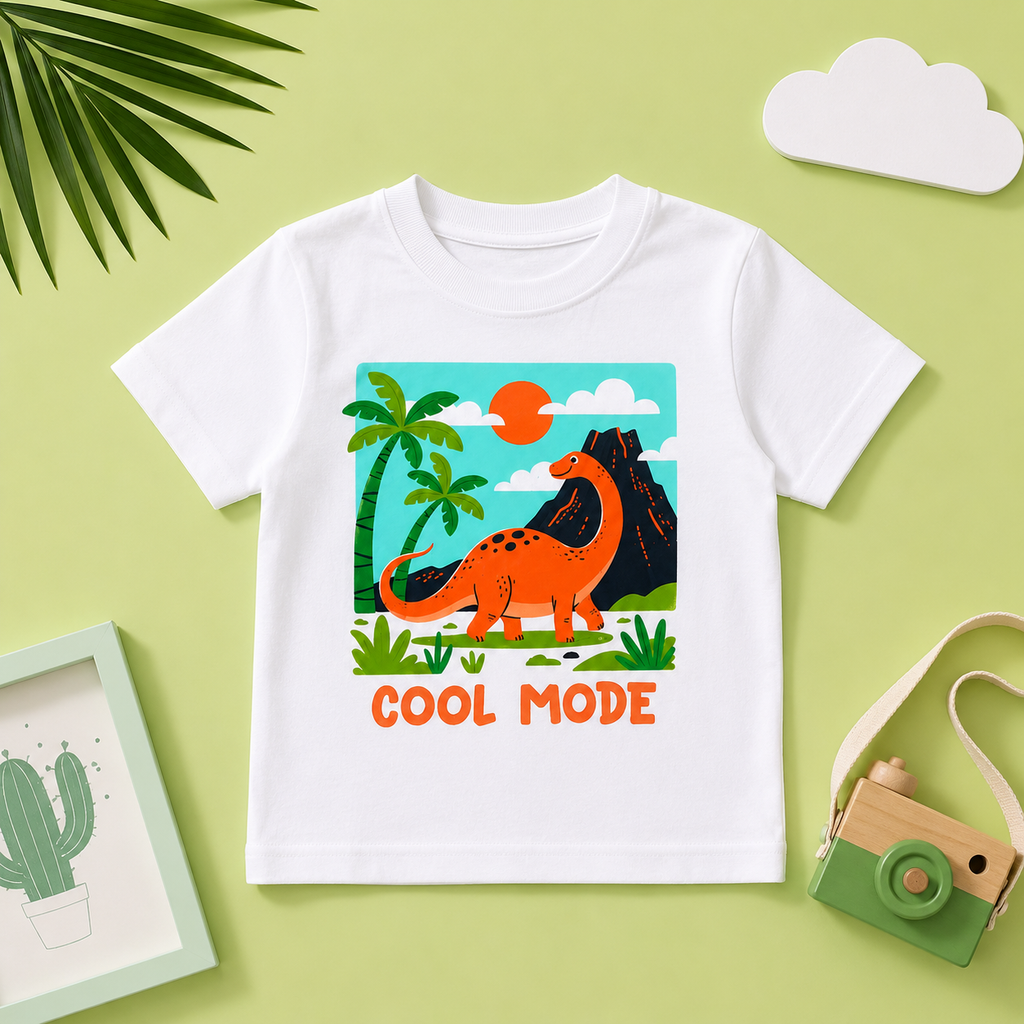 Cool Jurassic Dinosaur Kids T-Shirt - 100% cotton Tshirt