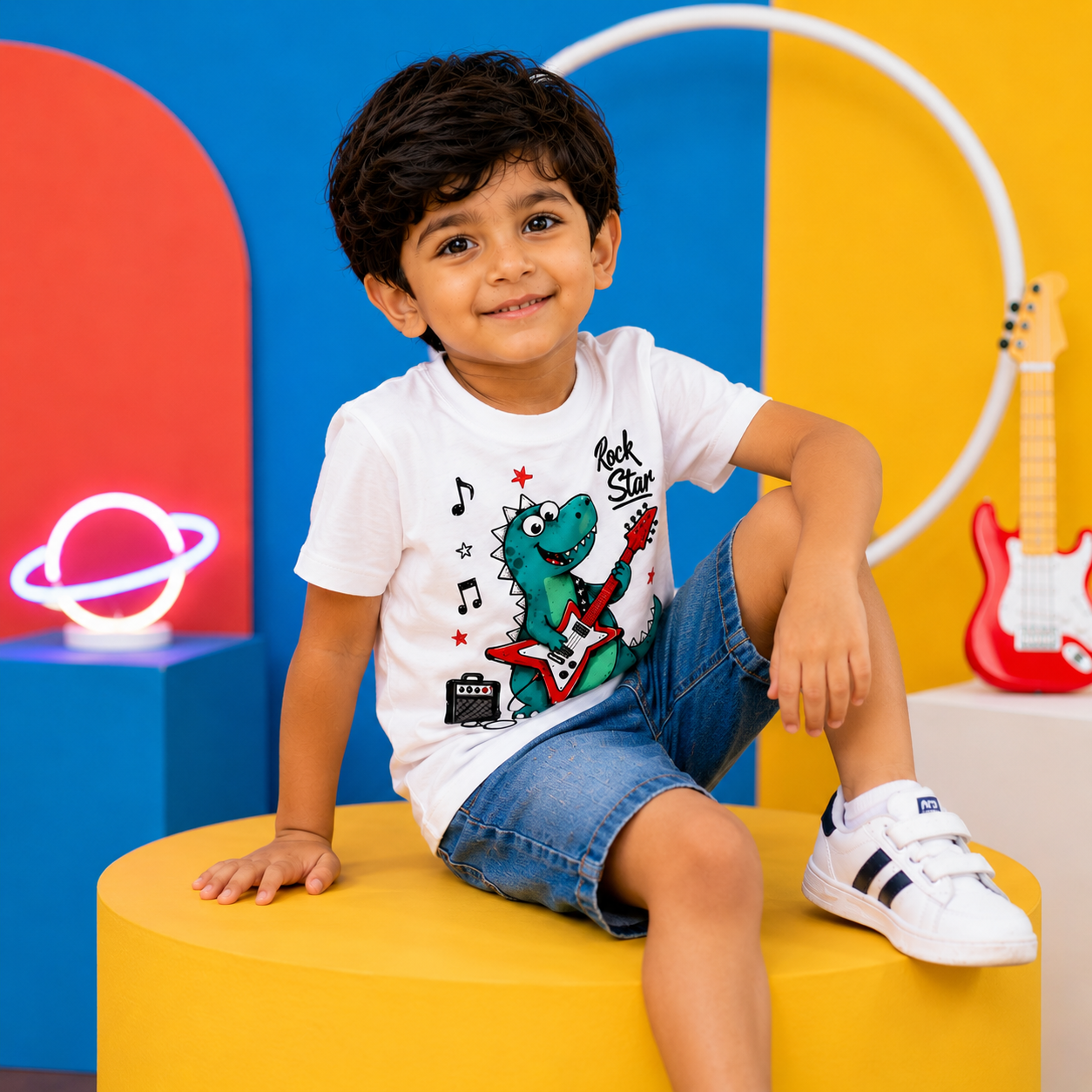 Rockstar Dinosaur T-Shirt - 100% cotton