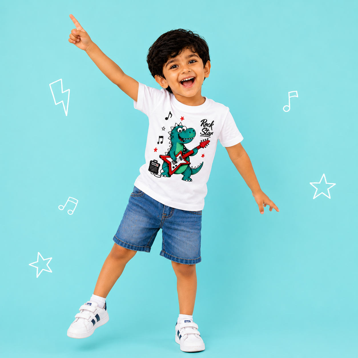 Rockstar Dinosaur T-Shirt - 100% cotton