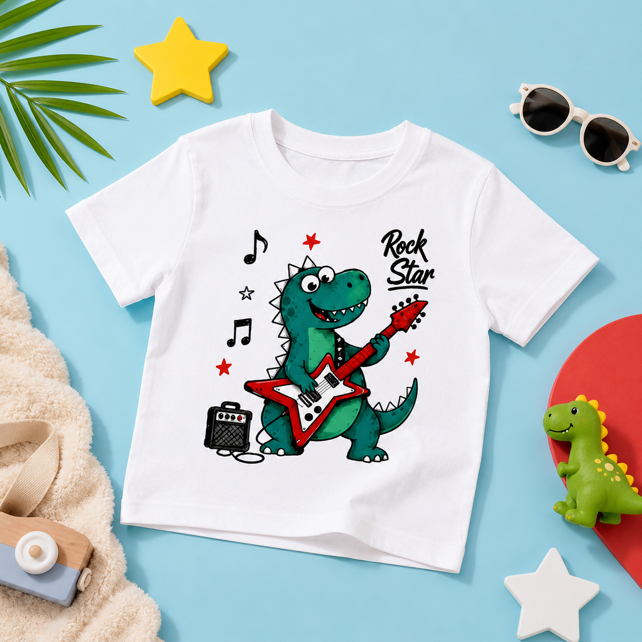 Rockstar Dinosaur T-Shirt - 100% cotton