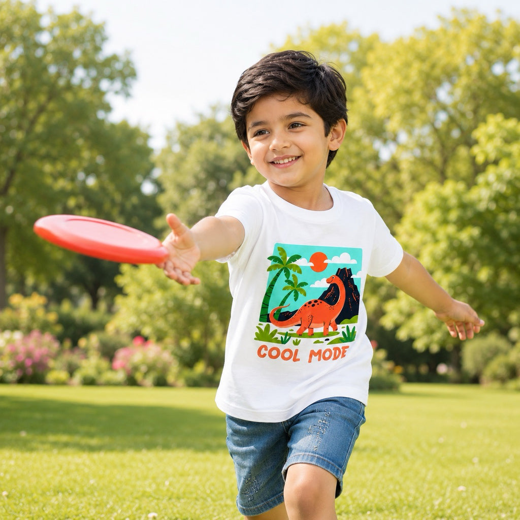 Cool Jurassic Dinosaur Kids T-Shirt - 100% cotton Tshirt
