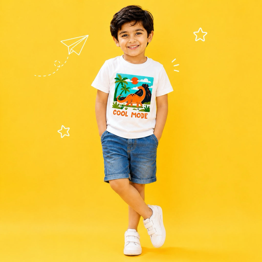 Cool Jurassic Dinosaur Kids T-Shirt - 100% cotton Tshirt