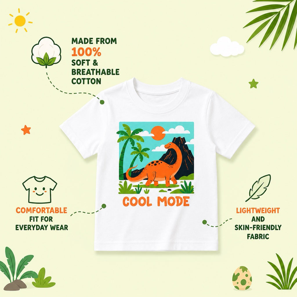 Cool Jurassic Dinosaur Kids T-Shirt - 100% cotton Tshirt