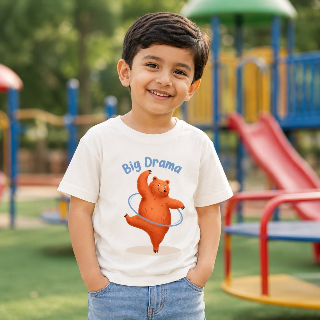 Dancing Bear Kids T-Shirt - 100% Cotton Tshirt
