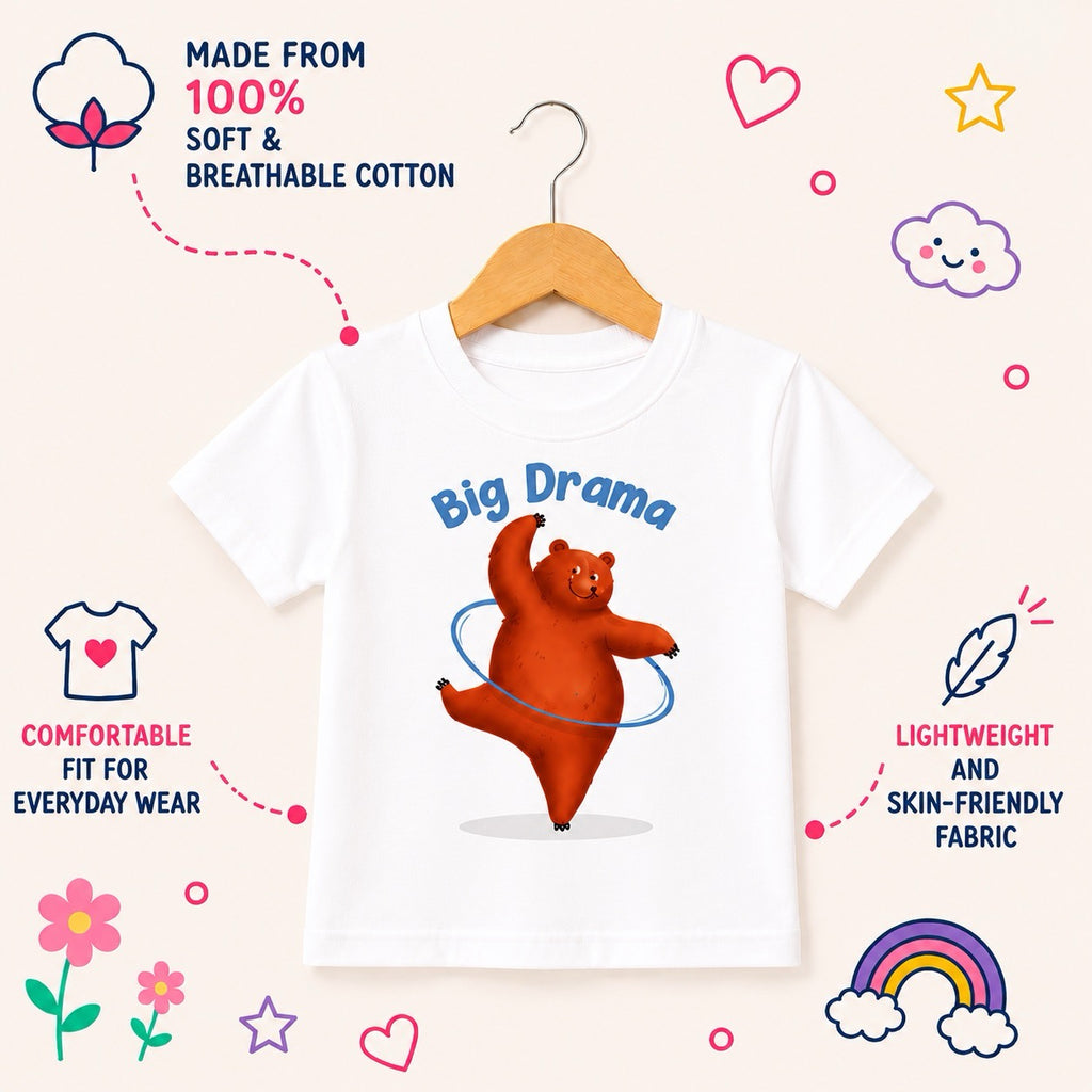 Dancing Bear Kids T-Shirt - 100% Cotton Tshirt