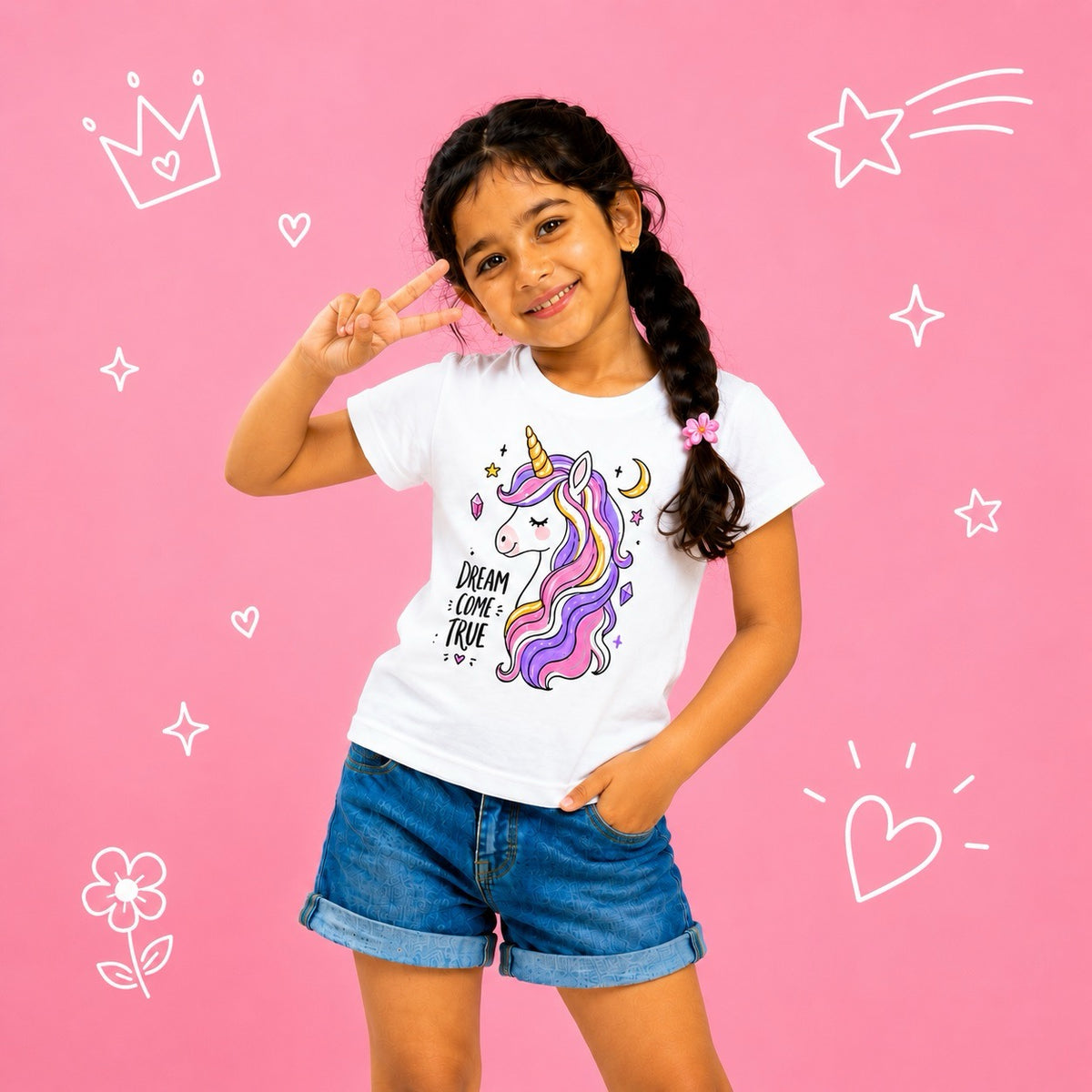 Dreamy Unicorn Girls T-Shirt