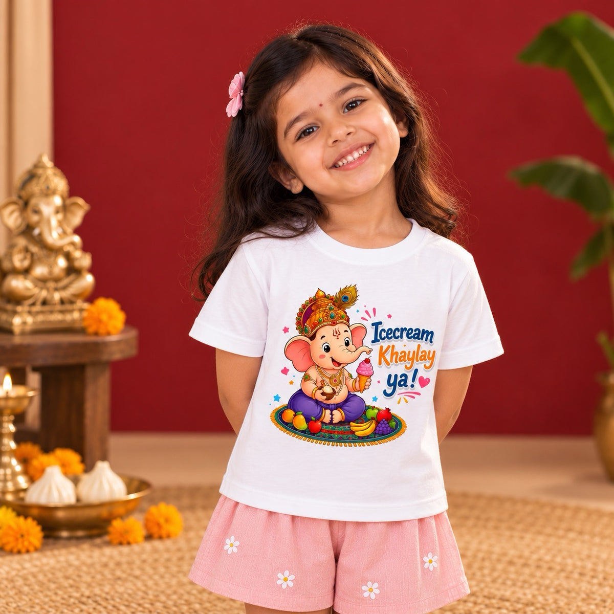 Ice cream Ganpati Kids T-shirt