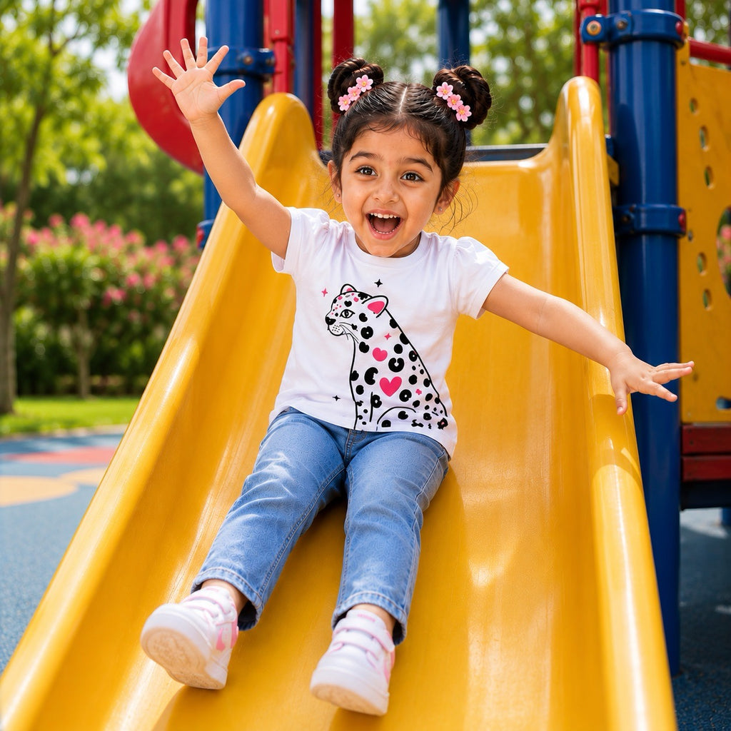 Leopard Silhouette Kids T-Shirt – 100% Cotton