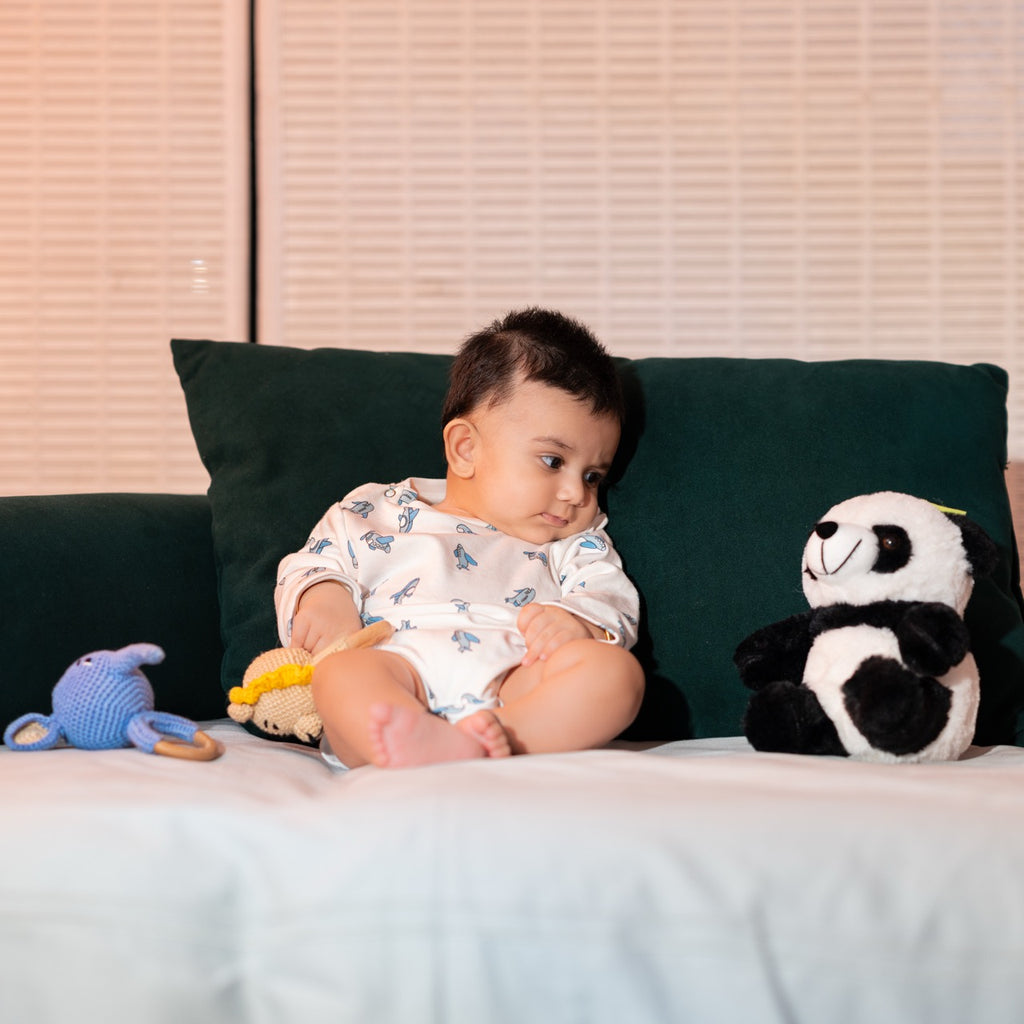 Premium cotton full sleeve Onesie / Bodysuit for boys / girls - all over Aeroplane print