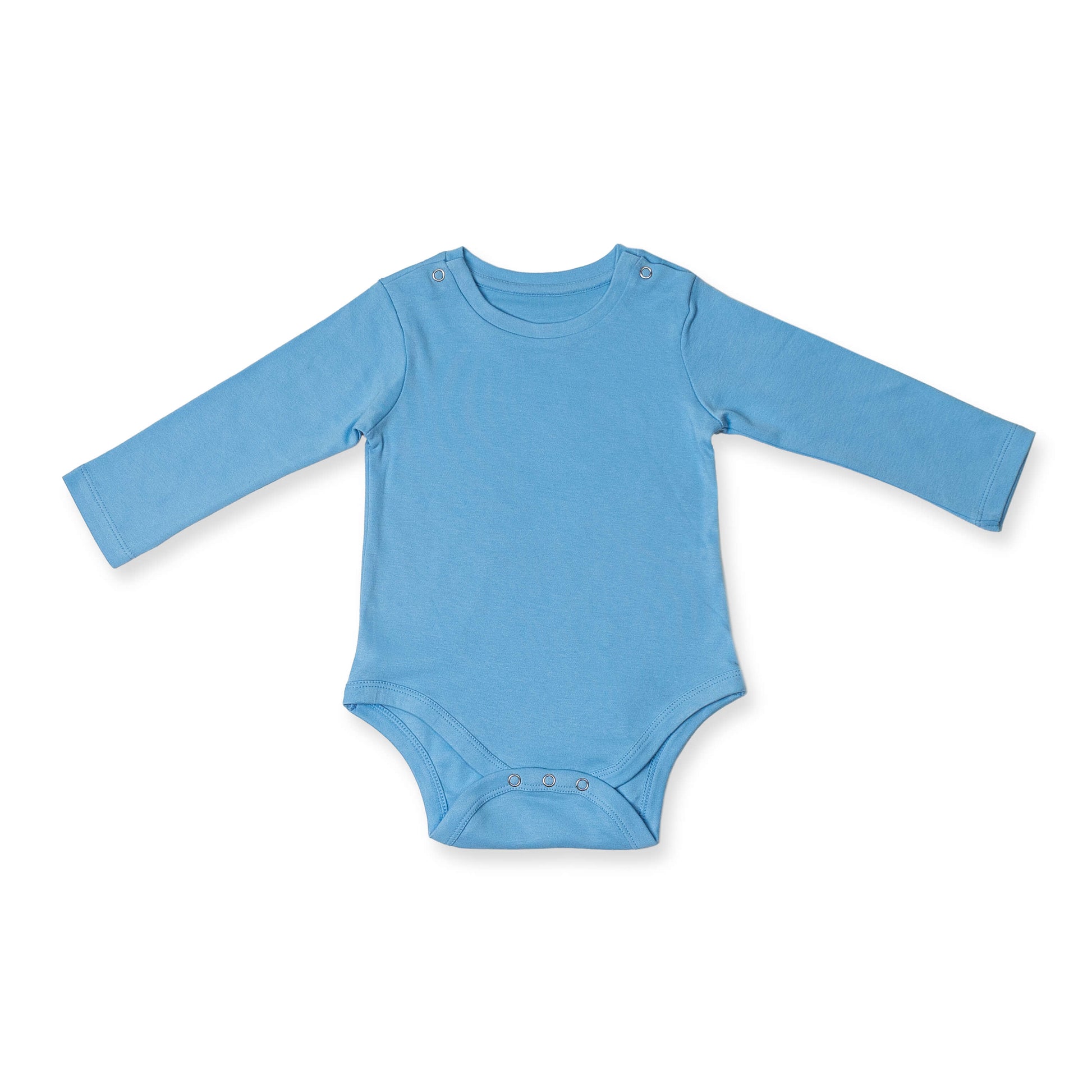 Premium cotton full sleeve Onesie / Bodysuit for boys / girls - Blue solids