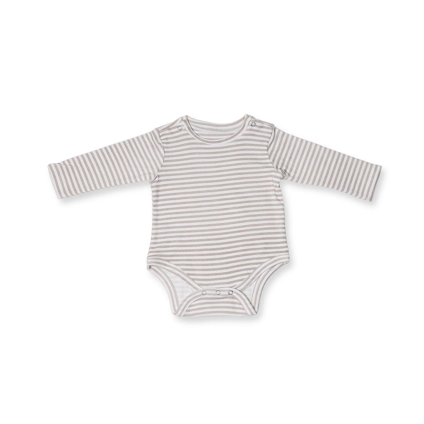 Premium cotton full sleeve Onesie / Bodysuit for boys / girls - Grey stripes