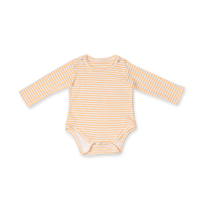 Combination of 3 - Onesies Peach stripes, Peach solids and all over Deer print