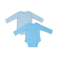 Combination of 2 - Onesies Blue stripes and Blue solids