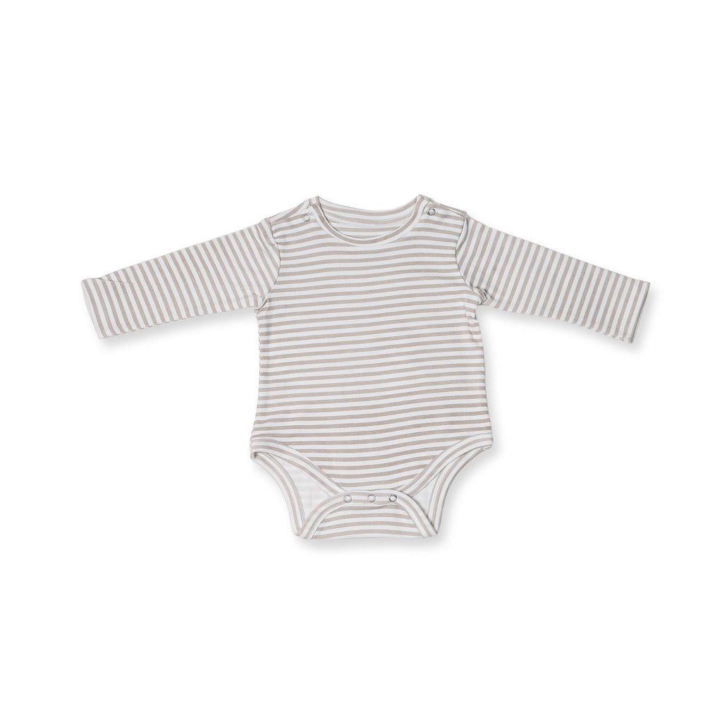 Combination of 3 - Onesies all over Elephant print, Grey stripes and Grey solids