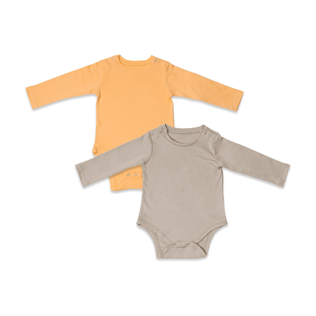Combination of 2 - Onesies Peach solids and Grey solids