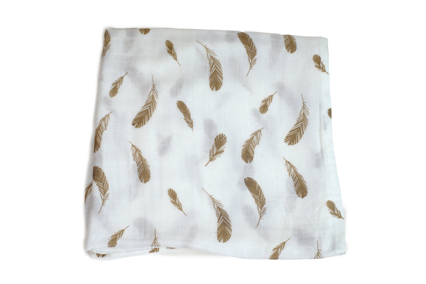 Cuddle up in Feather Print  Bamboo Swaddle