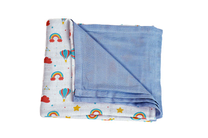 Sweet dreams with Rainbow Print Bamboo Blanket