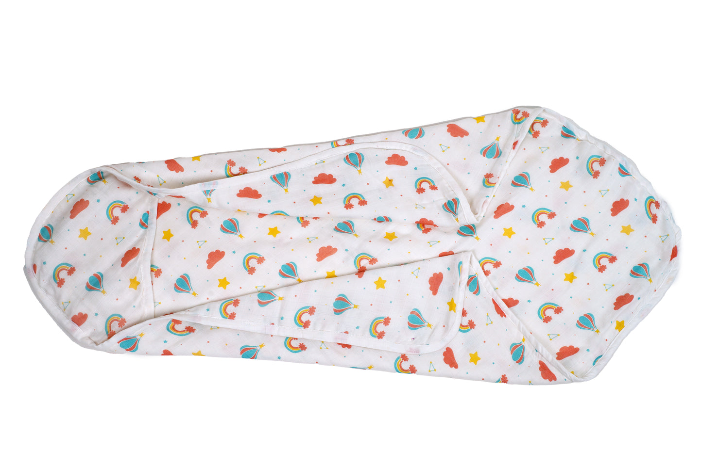 Clean up with Rainbow Print Bamboo Hooded Towel