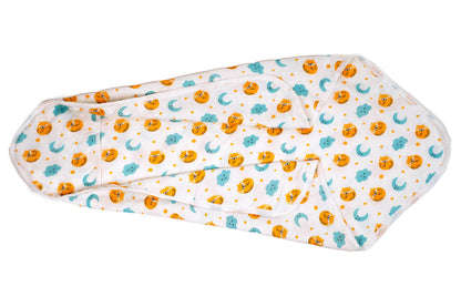 Clean up with Cat and Moon Print Bamboo Hooded Towel