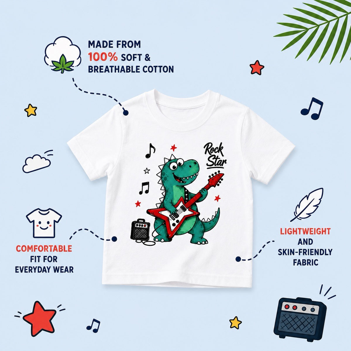 Rockstar Dinosaur T-Shirt