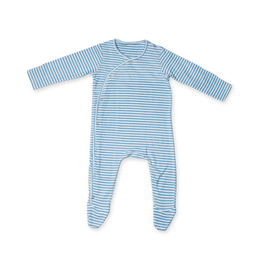 Premium cotton full sleeve Sleepsuit / Romper for boys / girls - Blue stripes