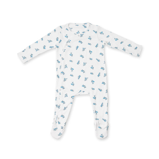 Premium cotton full sleeve Sleepsuit/ Romper for boys / girls - All Over Aeroplane print