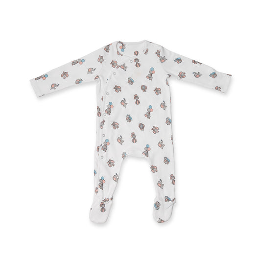 Premium cotton full sleeve Sleepsuit/ Romper for boys / girls - All over Elephant print