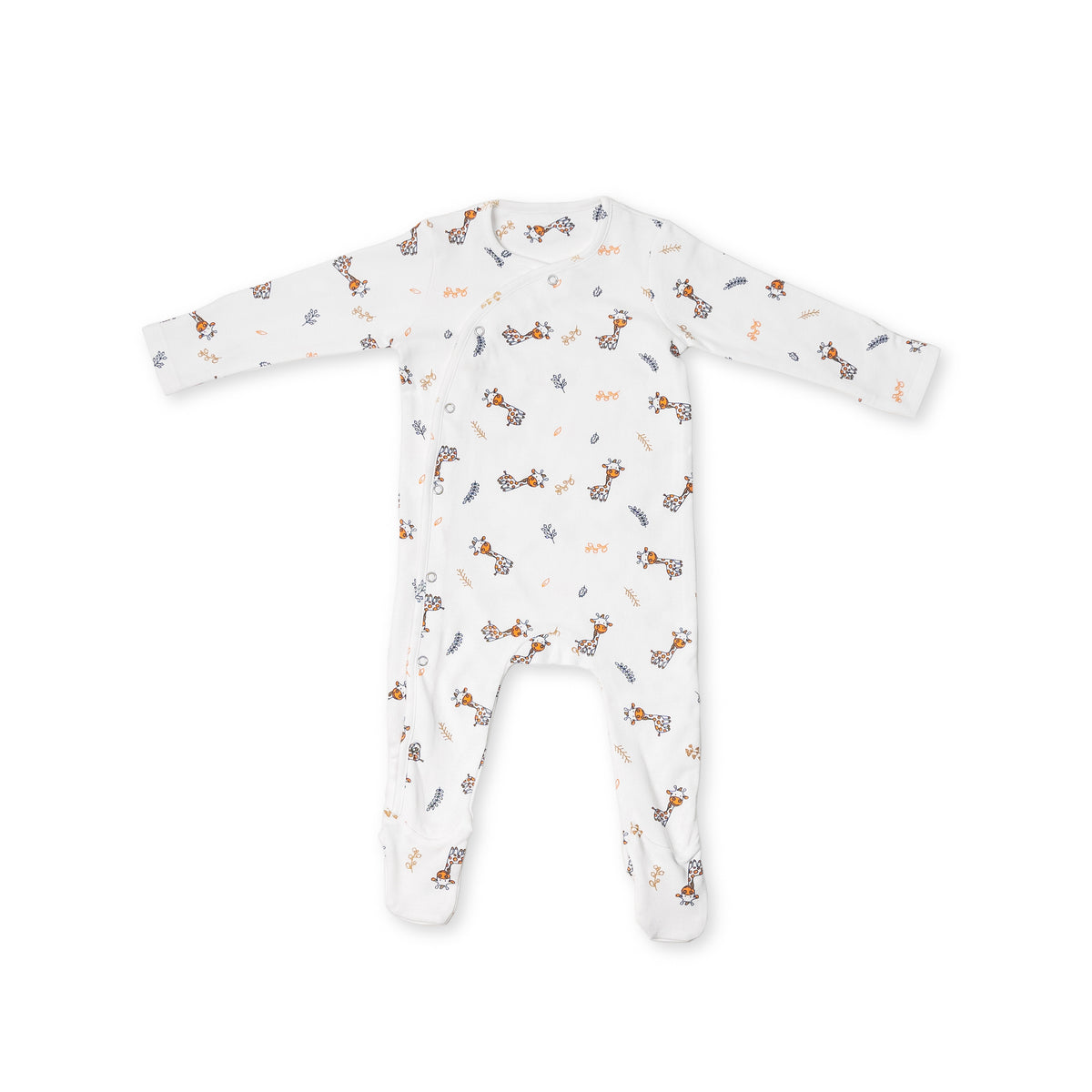 Premium cotton full sleeve Sleepsuit/ Romper for boys / girls - All over Giraffe print