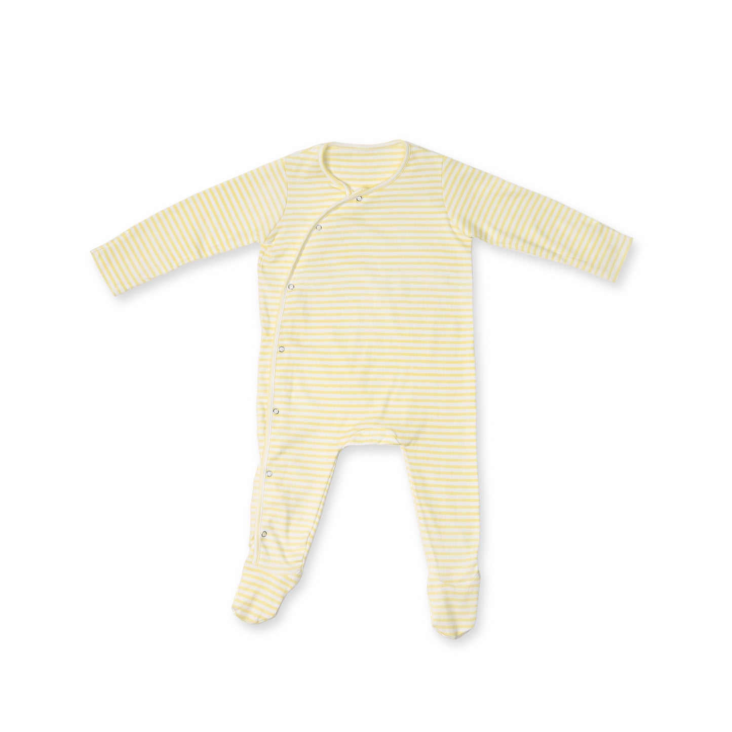 Combination of 2 - Rompers Yellow stripes and Yellow solids with Giraffe print