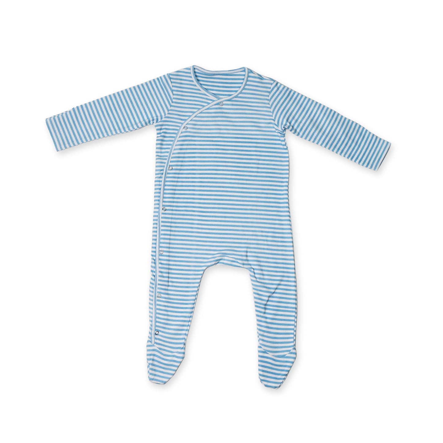 Combination of 2 - Rompers Blue stripes and Blue solids with Areoplane print