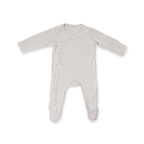 Combination of 2 - Rompers Grey stripes and Grey Solids