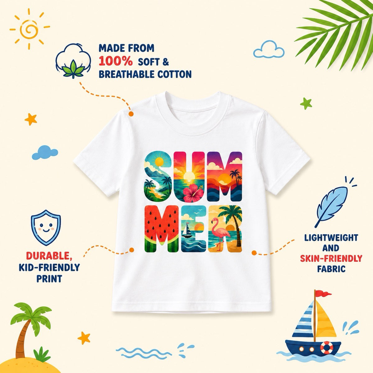 SUMMER Print T-Shirt Kids