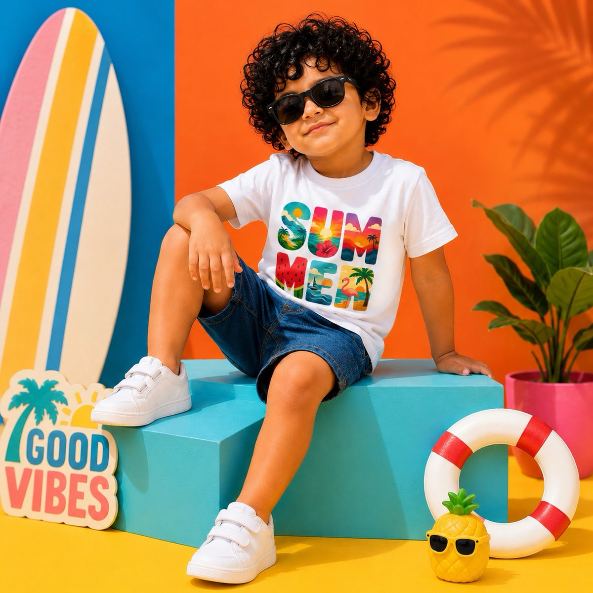 SUMMER Print T-Shirt Kids