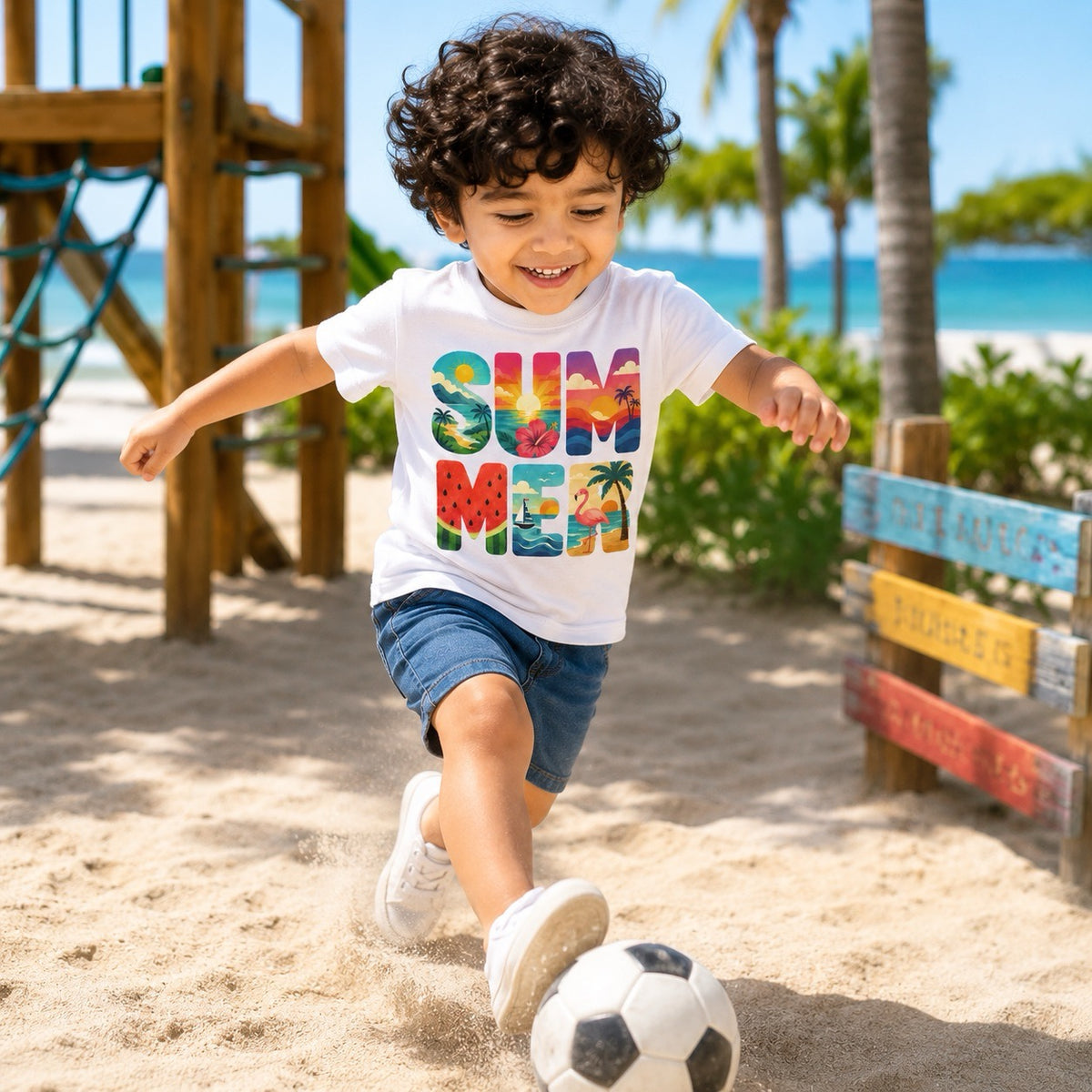 SUMMER Print T-Shirt Kids