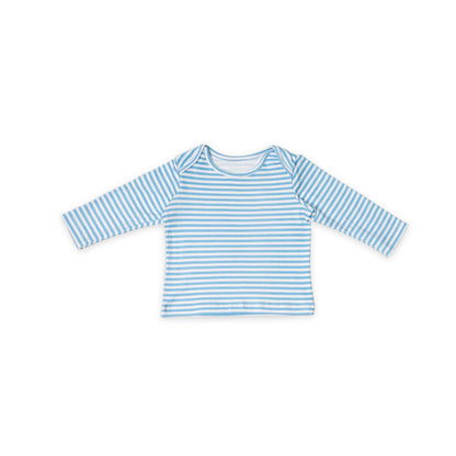 Combination of 2 - T-shirts Blue stripes and Blue solids with Tiger print