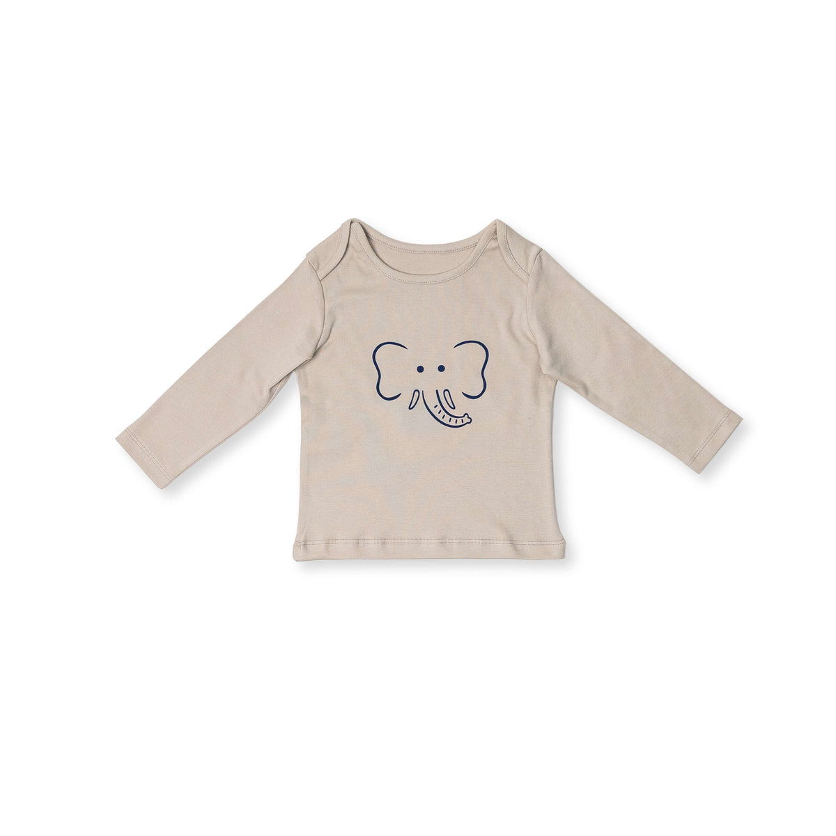 Combination of 3 - T-shirts Grey solids with Elephant print, Yellow solids with Heart print and Peach solids with Panda print