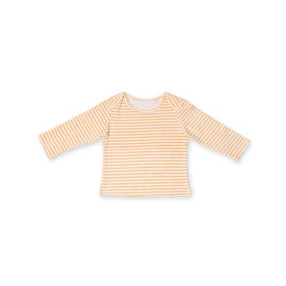 Combination of 2 - T-shirts Peach stripes and Peach solids with Panda print