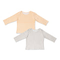 Combination of 2 - T-shirts Peach stripes and Grey stripes