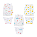 Set of Cat & Moon Print, Rainbow Print & Fawn Print Jhabla & Nappy (Set of 3)